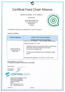 Certificat FCA MOULINS DUMEE SA 28032017
