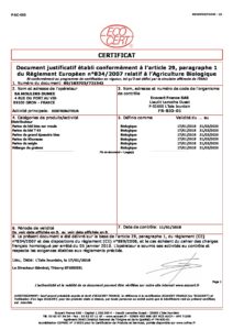 SAS – Certificat AB V2 moulins Dumee
